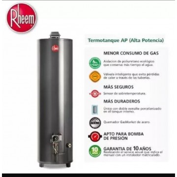 Termotanque a Gas Rheem 160lts