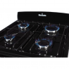 Cocina Florencia 5517f A Gas 4 Hornallas Negra Puerta Con Visor