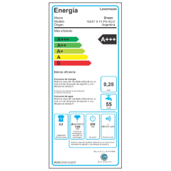 Lavarropas Automatico Inverter Drean 8 Kg Gris NEXT 8.14 PG ECO