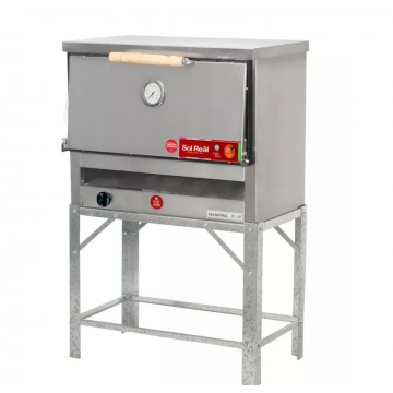 Horno pizzero 6 moldes acero con válvula Sol Real