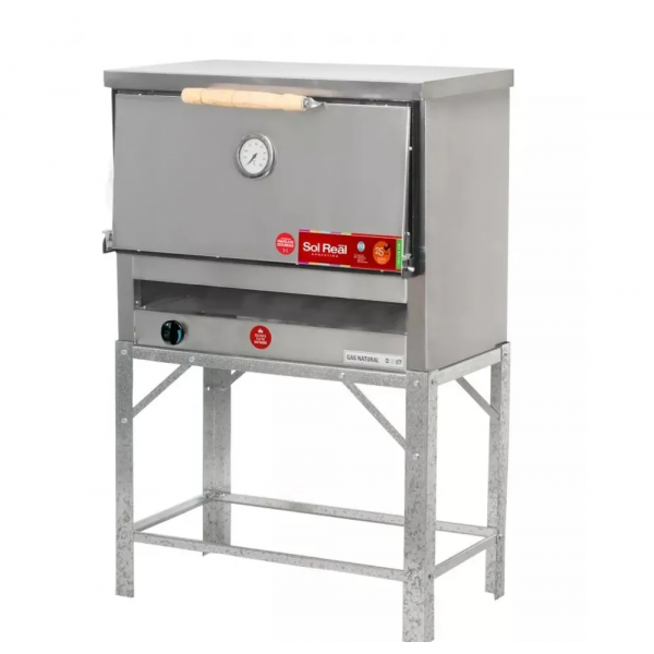 Horno pizzero 6 moldes acero con válvula Sol Real