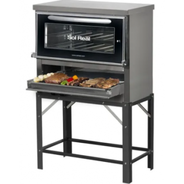 Horno Pizzero Sol Real Con Parrilla Pta Vidrio 667V