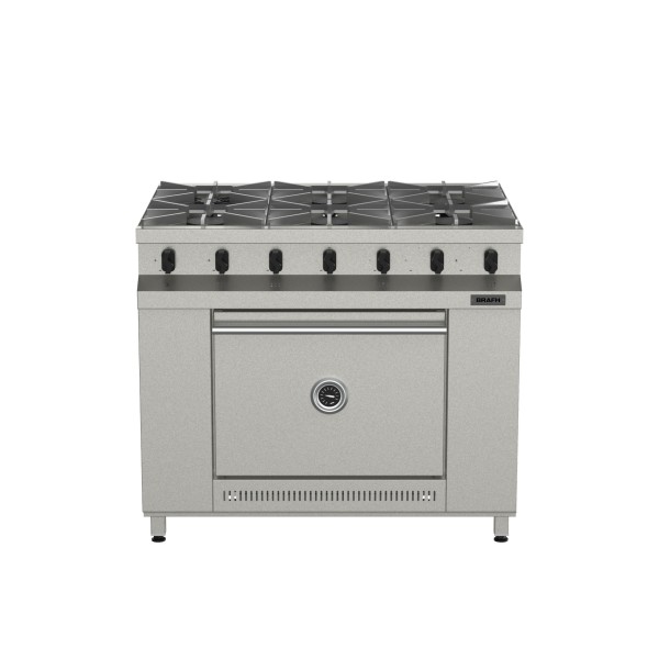 Cocina Brafh 1045 6 Hornallas Esmerilado AISI 430 GN