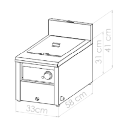 Freidora Eléctrica Speedy 15 Litros Línea Profesional 1060DR