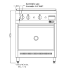 Cocina Brafh 700 Plancha Acero Inoxidable Esmerilado AISI430