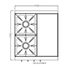 Cocina Brafh 700 2 Hornallas y Plancha Acero Inoxidable Esmerilado AISI430