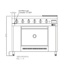 Cocina Brafh 1045 4 Hornallas Y Plancha Acero Inoxidable Esmerilado AISI430