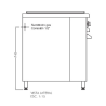 Cocina Brafh 1045 4 Hornallas Y Plancha Acero Inoxidable Esmerilado AISI430